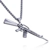 Factory Price Silver Plated Gun Charm Uzi Necklace Gun Pendant For Women