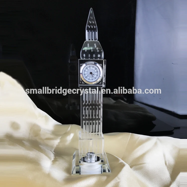 product souvenir gifts london 3d crystal building model sandblasting glass crystal big ben-25