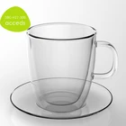 Dinking Tea Mug 200ml Borosilicate Glass Coffee Cup With Handle