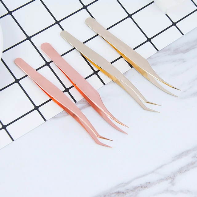 2019 Professional Makeup Tools Beauty Tweezer Eyelash Extension Tweezer cosmetic tools, Gold/rose gold
2019 Professional Makeup Tools Beauty Tweezer Eyelash Extension Tweezer cosmetic tools, Gold/rose gold