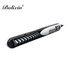 Salon anti static electric ceramic PTC heat flat iron hair brush