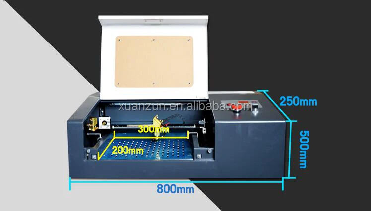 Small desktop cheap rubber stamp making machine/stamp maker laser ingraver cutter 40/50w 3020/4040 Ruida offline/M2 controller