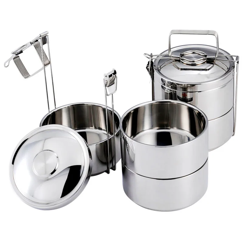 2 4 layers thermal stainless steel lunch box metal lunch box 14cm for each layer buy 2 4 layers thermal stainless steel lunch box metal lunch box 14cm for each layer buy