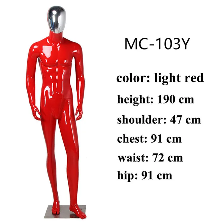 xinji high fashion bright red models full body mannequins fiber