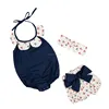 Hot sale new baby products kids wear fancy romper shorts sets with headband,children summer outfit set