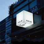 Custom china manufacturer outdoor white acrylic cube light box signs