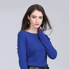 High quality pullover pure color o-neck 100% cashmere sweater knitwear for women