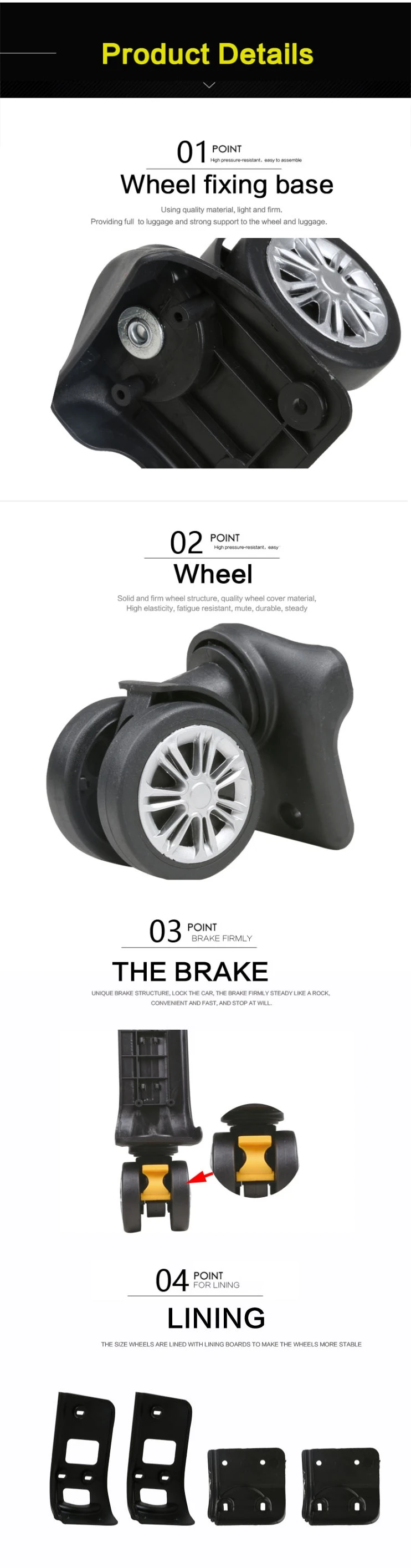 rubber luggage wheel covers