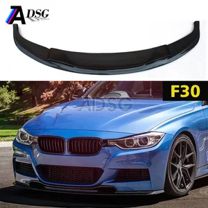 mt style with mesh carbon fiber front bumper lip for bmw f30 f35