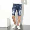 2018 new Large Size Men Hole Denim Shorts Summer Casual Light Blue Jeans High Quality Male Trousers home Short Pants