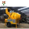concrete mixer with lift in Hongbaoyuan Manufacturer for JZC350 Mixer type with wheel works by diesel engine