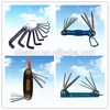 10 pcs promotional wrench tools set/Hex key set with key ring
