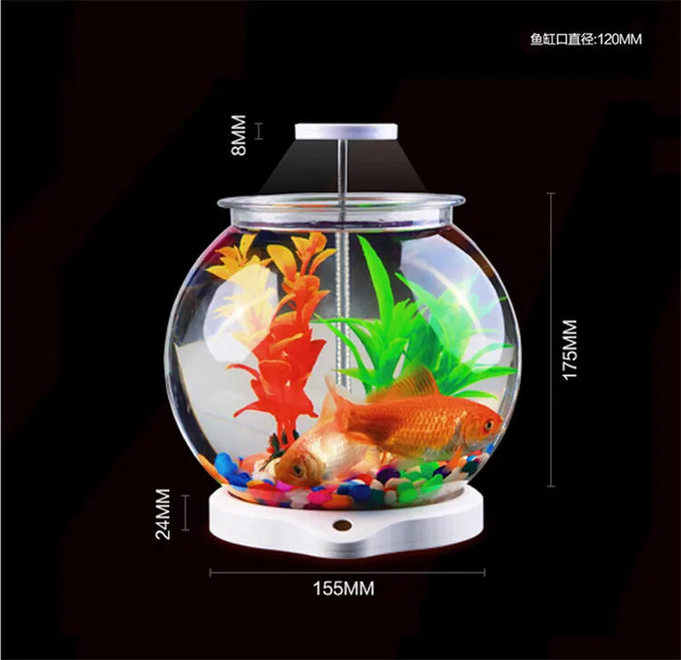 SUNSUN Coffee table aquarium led light mini acrylic USB fish tank for sale ATS-180