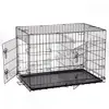 24''Pet Kennel Cat Dog Folding Crate Wire Metal Cage W/Divider