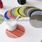 round pvc cup mats for tea /coffee/beer