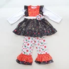 Bulk wholesale baby clothes factory cheap price kids fall winter outfits Christmas baby girl clothes