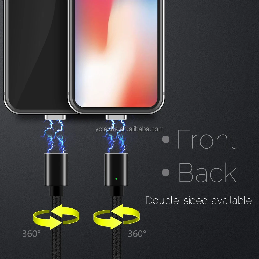 Original high quality fast charging micro usb cable for iphone 6 charger cable with usb led light magnetic usb cable - ANKUX.COM