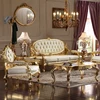 Foshan China High Quality Home Furniture Living Room Furniture Sets Luxurious wooden sofa set