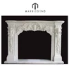 Factory natural stone marble electric fireplace