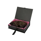 Wholesale Black Custom Logo Luxury High Quality Hair Extension Packaging Gift Box With Ribbon