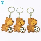Guangdong factory 2d 3d oem odm soft pvc keychain animal emoji rubber keyring