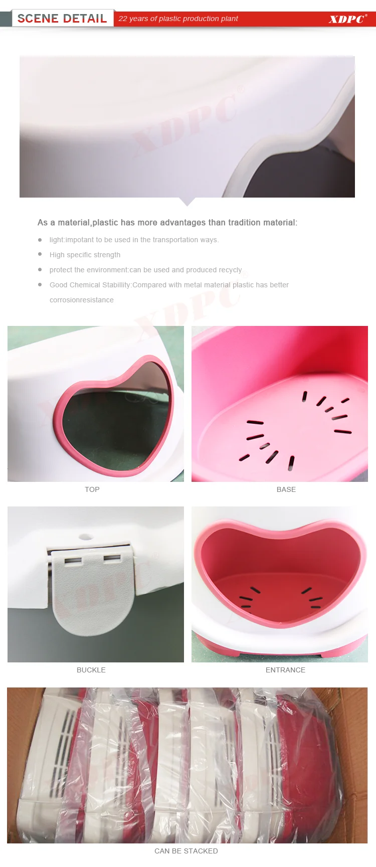 Xdb 422 Animal Shelter Pet Supplies Bed Plastic Outdoor Indoor