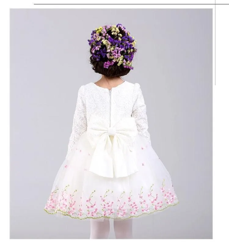 Autumn New Style Toddler Girl Floral Dress For Party Birthday Ceremonies Girls Dress Children Kids Clothes Vestido De Daminha