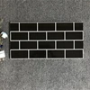 300*600mm black with white line I shapes ceramic interior wall tiles