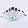 Hot Stamping Cosmetic Accessories All Light Blue Private Customized Makeup Brush