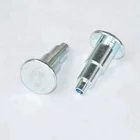 OEM Round Head Semi Tubular Steel Rivets / Hollow Rivets with washer