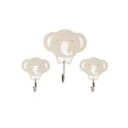 Ps HY-0664 2018 New Style 3 Elephants Plastic Adhesive Animal Hook