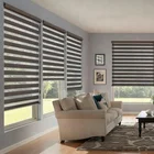 Professional Supplier Solar Roller Day Night Combi Dual Layers Zebra Blind With Valance