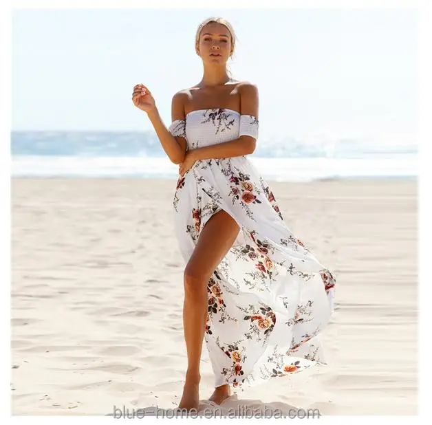 2019 new Boho style long dress women Off shoulder beach summer dresses Floral print Vintage chiffon white maxi dress vestidos
2019 new Boho style long dress women Off shoulder beach summer dresses Floral print Vintage chiffon white maxi dress vestidos