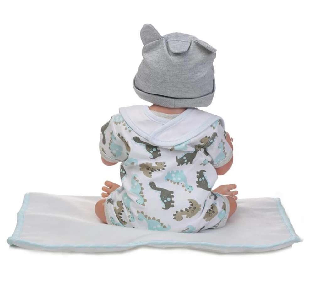 New Supler Real Boutique Reborn Babies Dolls 20 Full Body Silicone Reborn Boy Dolls Rooted Mohair Eyelashes Baby Gift Reborn (7)