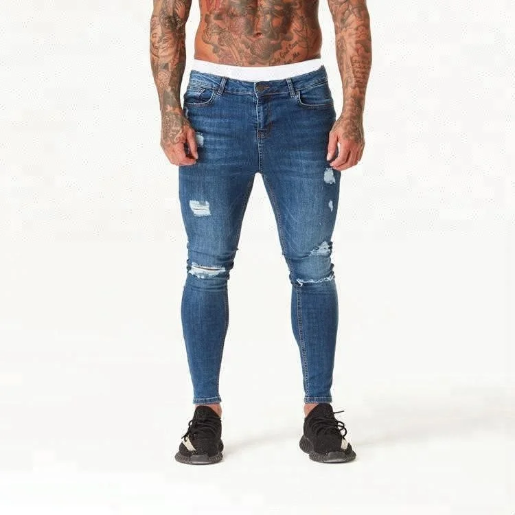 Royal wolf spray on denim garment factory vintage blue fashion mens super skinny ripped jeans
Royal wolf spray on denim garment factory vintage blue fashion mens super skinny ripped jeans