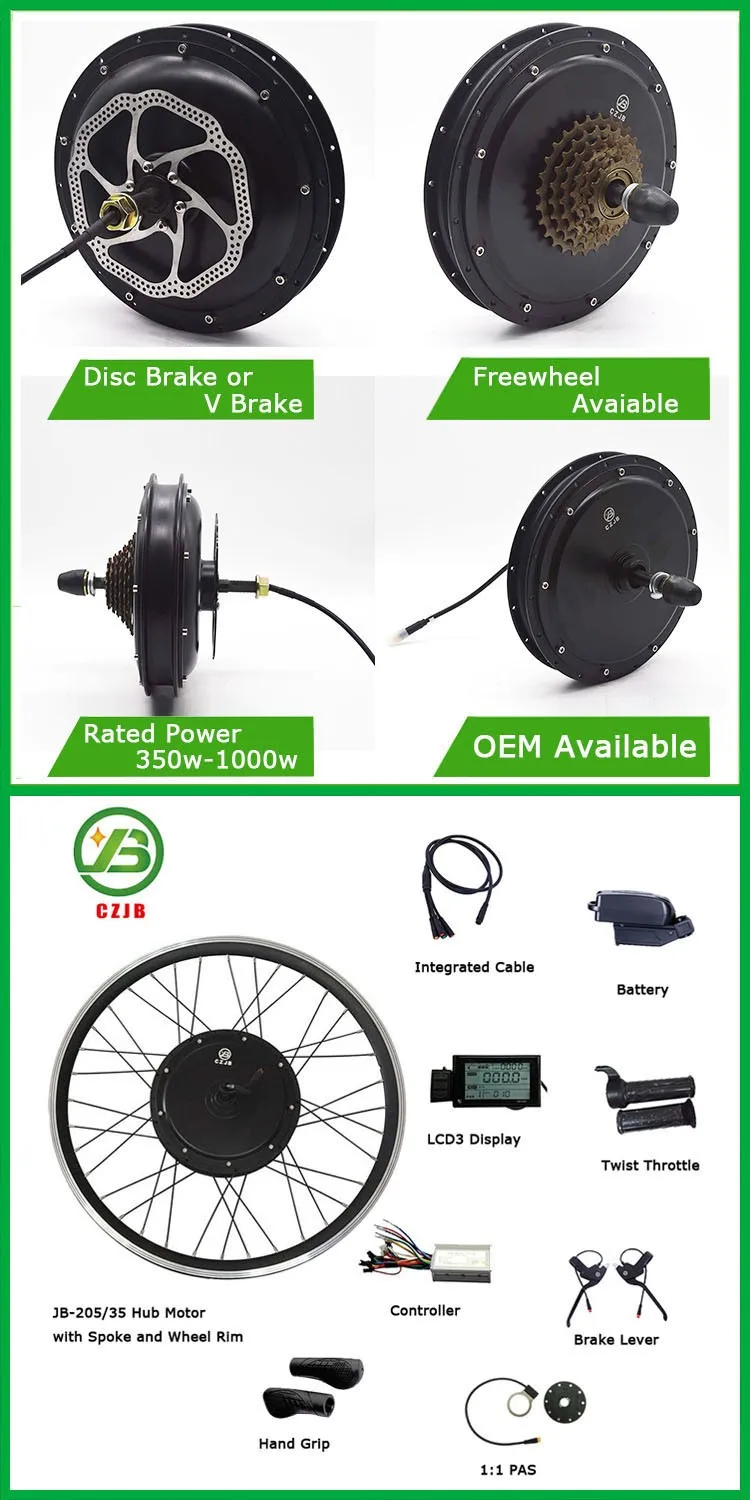 205-35 high torque brushless bicycle electric wheel dc hub motor