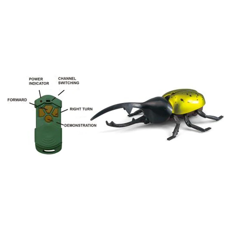 bemay toy rc hercules beetle rc realistic plastic insect toy kid