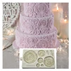 Big Size 3D Rose Flowers Shape Fondant Cake Border Decoration Silicone Mold Chocolate Cookies Mould