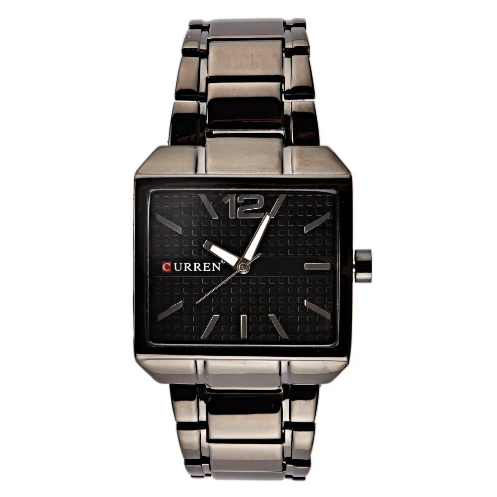 Men's wristWatches High Quality Men Fashion square Quartz Watches Men Full Steel Relogios men's watch relogio masculino 0188