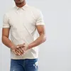 custom shirts for men 100% cotton short sleeve white shirt