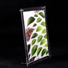 Free Standing Advertising Photo Frame And A4 Brochure Holder Acrylic Table Top Stand