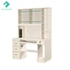 Modern wooden design computer desk with shelves