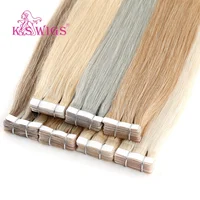 

Free Sample K.S WIGS Tape Hair Extensions 100% Human Hair 12 Inch Dark Color Human Cheap Tape Hair Extensions