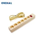 OUCHI High Quality 6 Way Electrical Grounding Extension Multiple Plug Socket