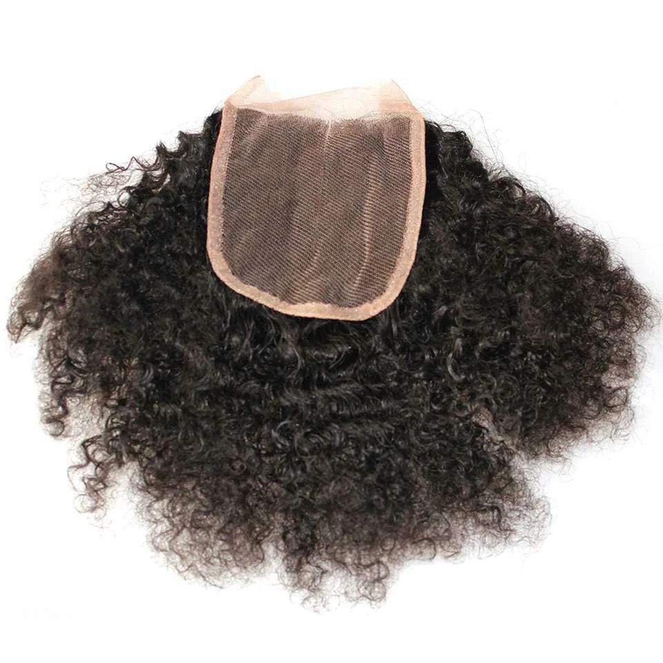 factory price wholesale natural color afro kinky 4*4 remy human hair lace closure for wigs
factory price wholesale natural color afro kinky 4*4 remy human hair lace closure for wigs
