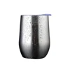 Stainless Steel Egg Wine Cups Double Wall 12oz Stainless Wine Tumbler With tritan lid 12oz wine tumbler