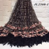 Fashion style Grey color french net lace embroidery feather sequins evening party lace fabric
Fashion style Grey color french net lace embroidery feather sequins evening party lace fabric