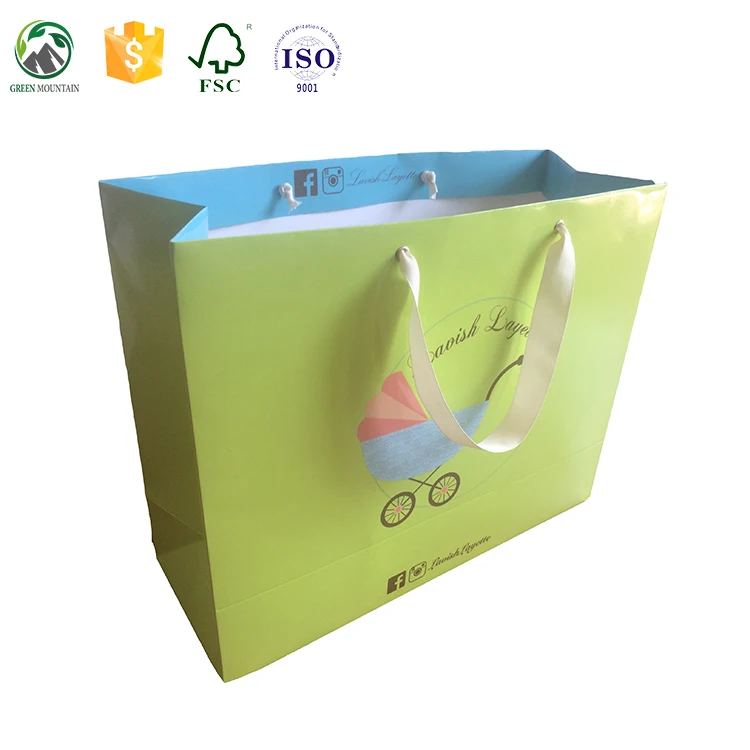 high quality 250 gsm art paper shopping bag design printed for