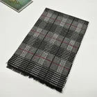 viscose and wool blended promotion scarf Brushed jacquard scarf for men's ladies