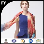 custom silk scarf sublimation printed long size silk scarf